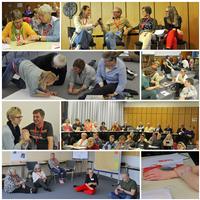 Bildungstag Kinaesthetics Verein - Impressionen Kinaesthetics-TrainerInnen beim gemeinsamen Lernen